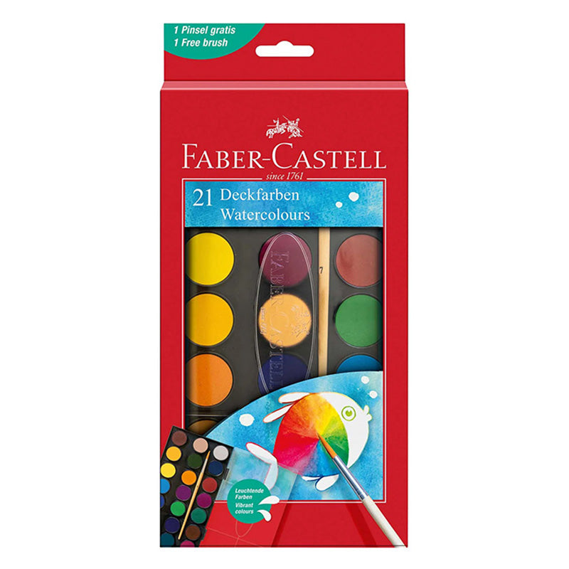 Акварелни бои Faber-Castell, 21 цвята