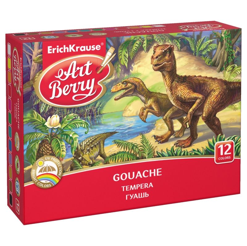Темперни бои Erich Krause ArtBerry® с UV защита 12 цвята