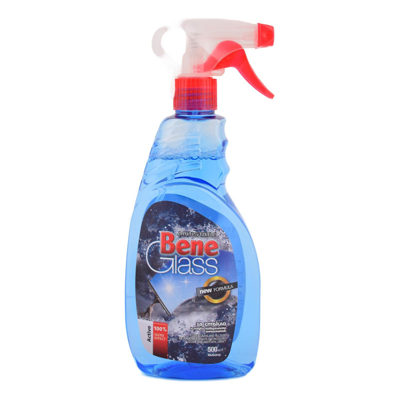 Почистващ препарат за стъкло Bene, с помпа, 0.500 л.