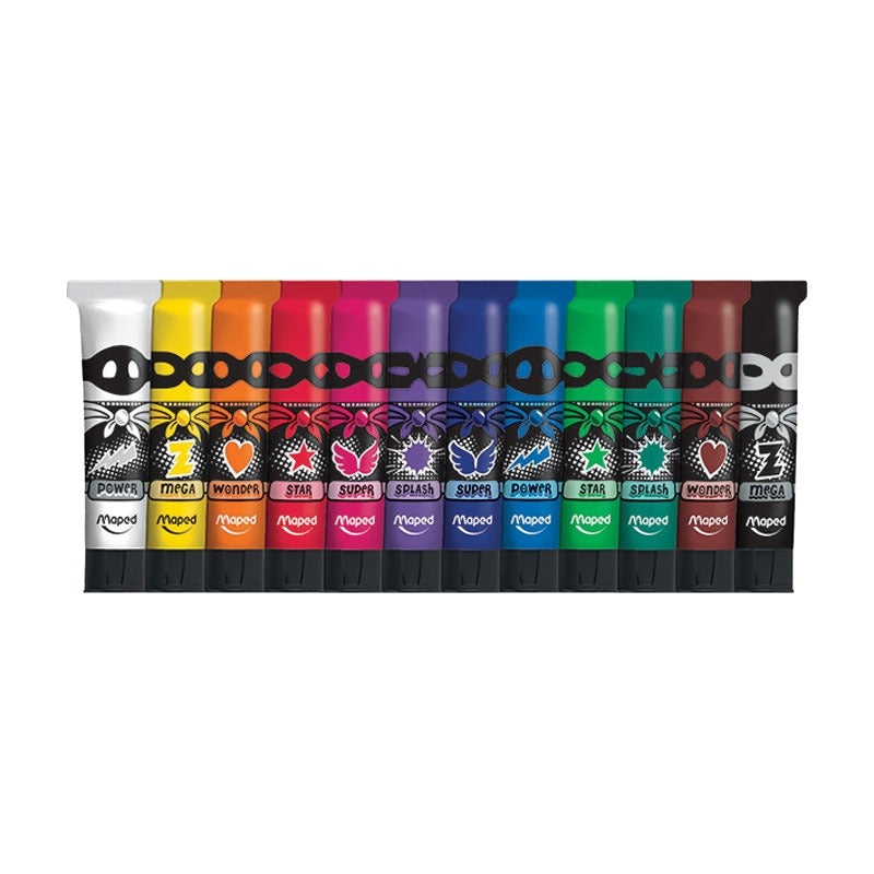 Темперна боя  Maped Color'peps, тубичка 12 цв. х 12 мл., в картонена кутия